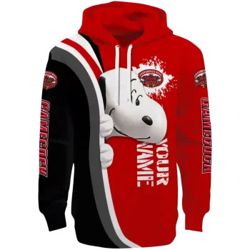 custom jacksonville state gamecocks peeking snoopy red hoodie best selling