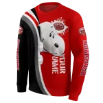custom jacksonville state gamecocks peeking snoopy red hoodie best selling