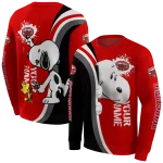 custom jacksonville state gamecocks peeking snoopy red hoodie best selling