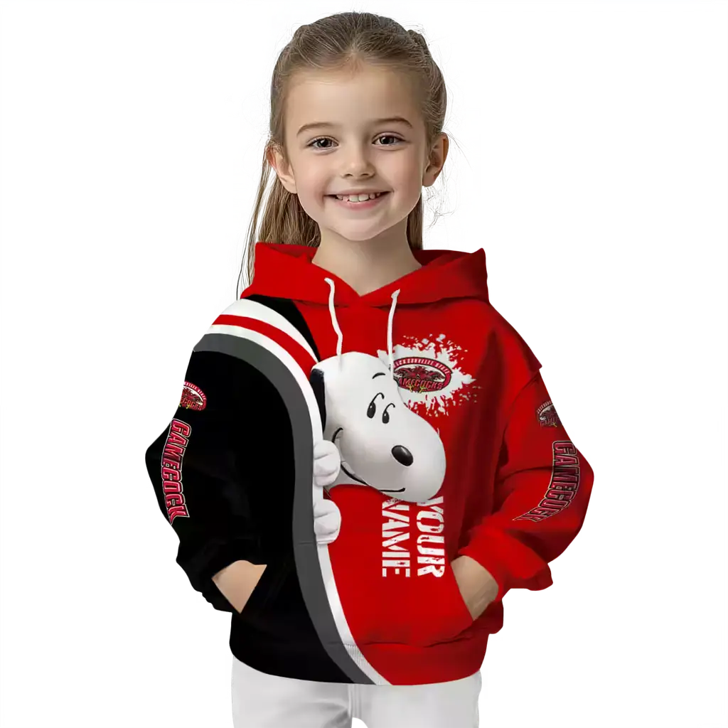 custom jacksonville state gamecocks peeking snoopy red hoodie top rated custom jacksonville state gamecocks peeking snoopy red hoodie top rated