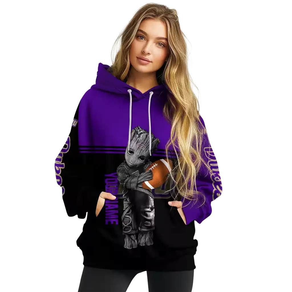 custom james madison dukes baby groot purple black hoodie high quality custom james madison dukes baby groot purple black hoodie high quality