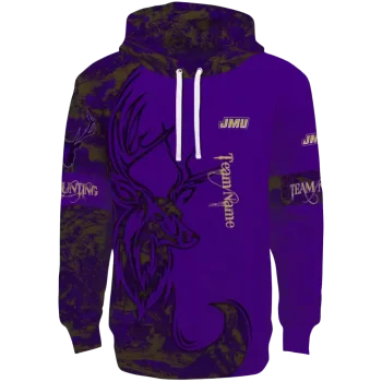 custom james madison dukes deer silhouette purple hoodie best selling