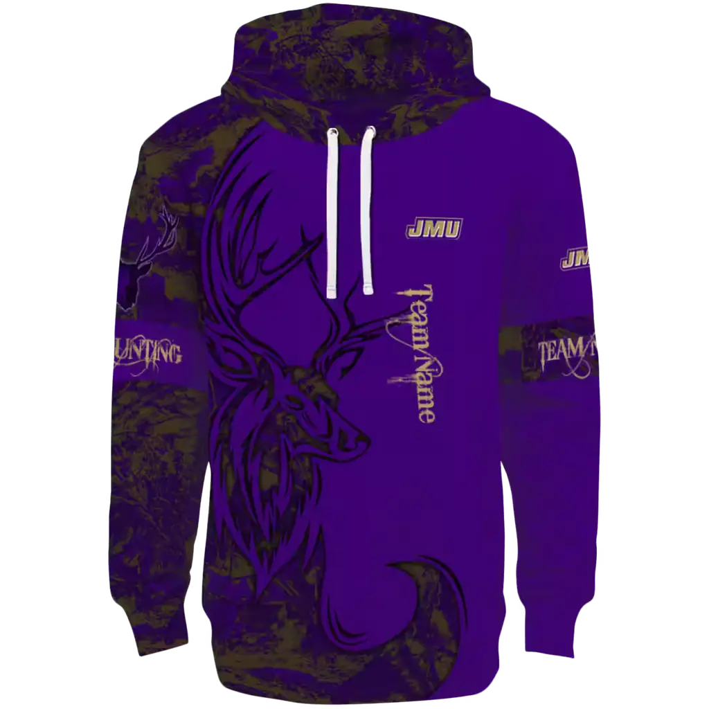 custom james madison dukes deer silhouette purple hoodie best selling custom james madison dukes deer silhouette purple hoodie best selling