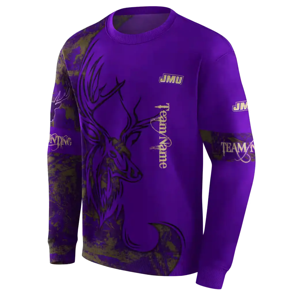 custom james madison dukes deer silhouette purple hoodie new arrival custom james madison dukes deer silhouette purple hoodie new arrival