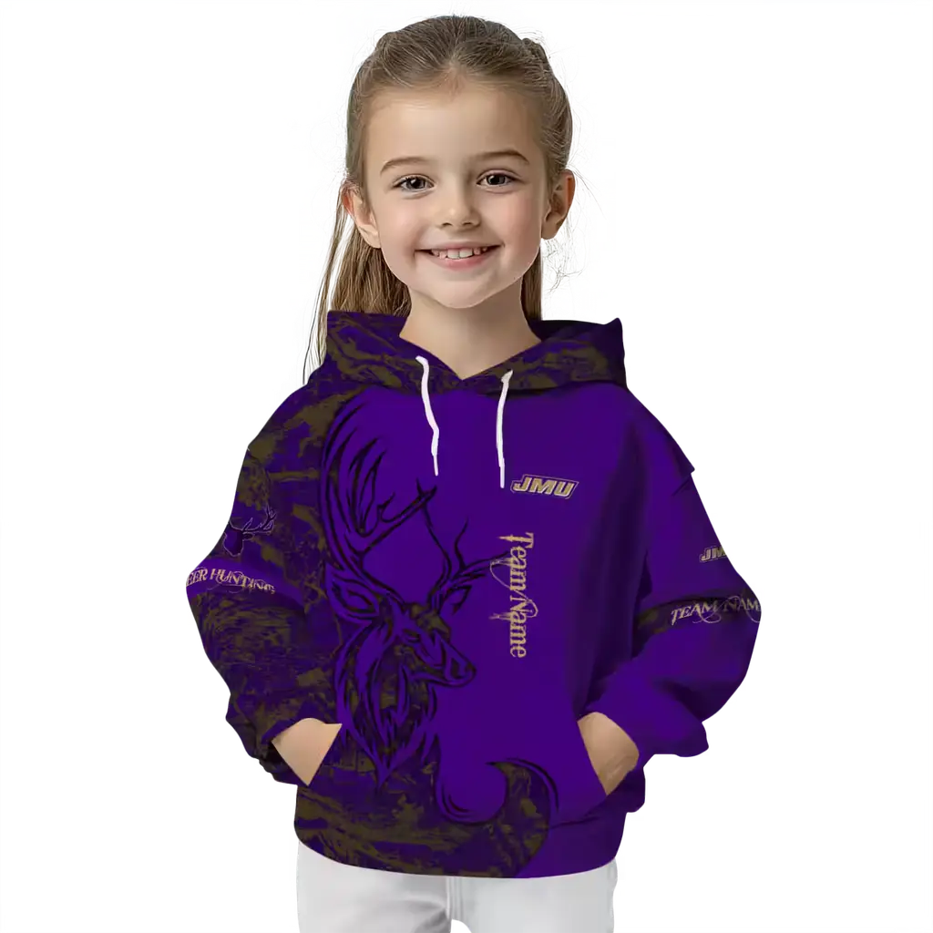 custom james madison dukes deer silhouette purple hoodie top rated custom james madison dukes deer silhouette purple hoodie top rated