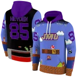 custom james madison dukes mario blue black hoodie best selling