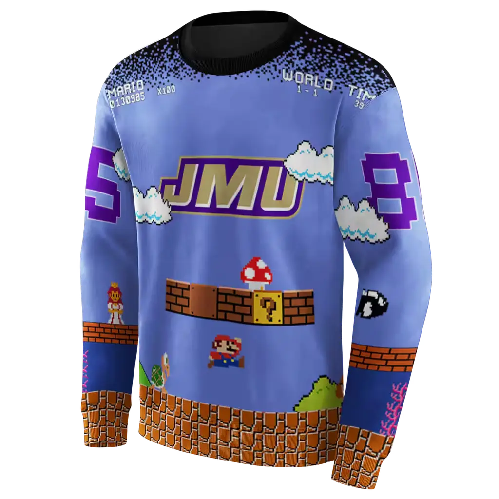 custom james madison dukes mario blue black hoodie new arrival custom james madison dukes mario blue black hoodie new arrival