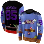 custom james madison dukes mario blue black hoodie best selling