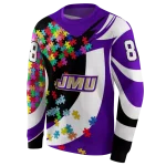 custom james madison dukes puzzle pieces purple hoodie best selling