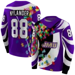 custom james madison dukes puzzle pieces purple hoodie best selling