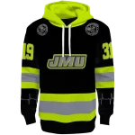 custom james madison dukes safety motif black neon green hoodie best selling