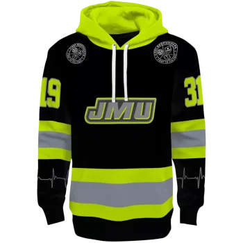 custom james madison dukes safety motif black neon green hoodie best selling
