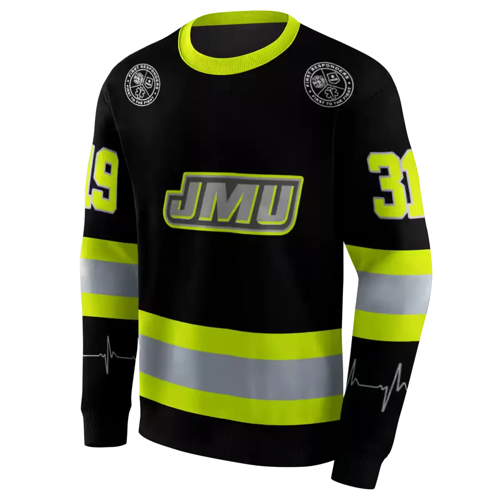 custom james madison dukes safety motif black neon green hoodie new arrival custom james madison dukes safety motif black neon green hoodie new arrival