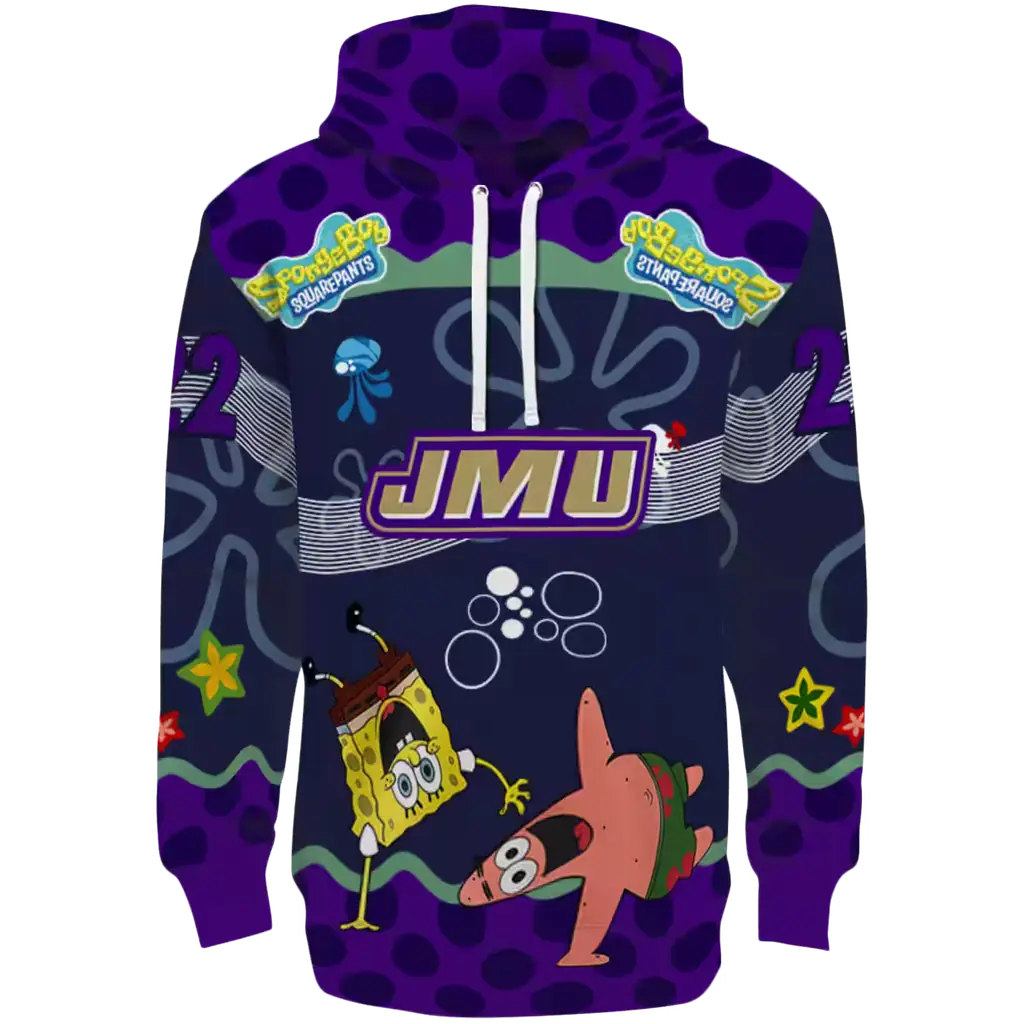 custom james madison dukes spongebob patrick star purple navy hoodie best selling custom james madison dukes spongebob patrick star purple navy hoodie best selling