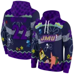 custom james madison dukes spongebob patrick star purple navy hoodie best selling