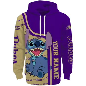 custom james madison dukes stitch purple hoodie best selling