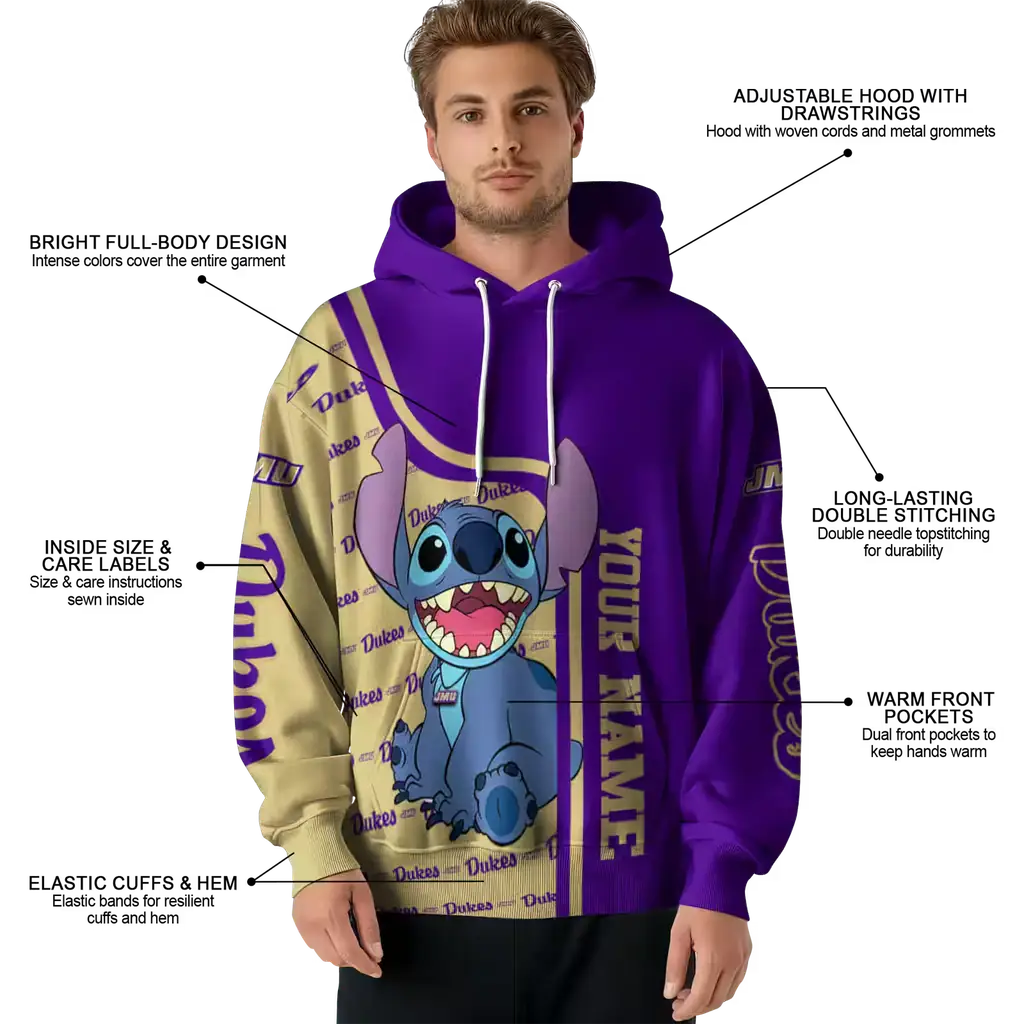 custom james madison dukes stitch purple hoodie latest model custom james madison dukes stitch purple hoodie latest model