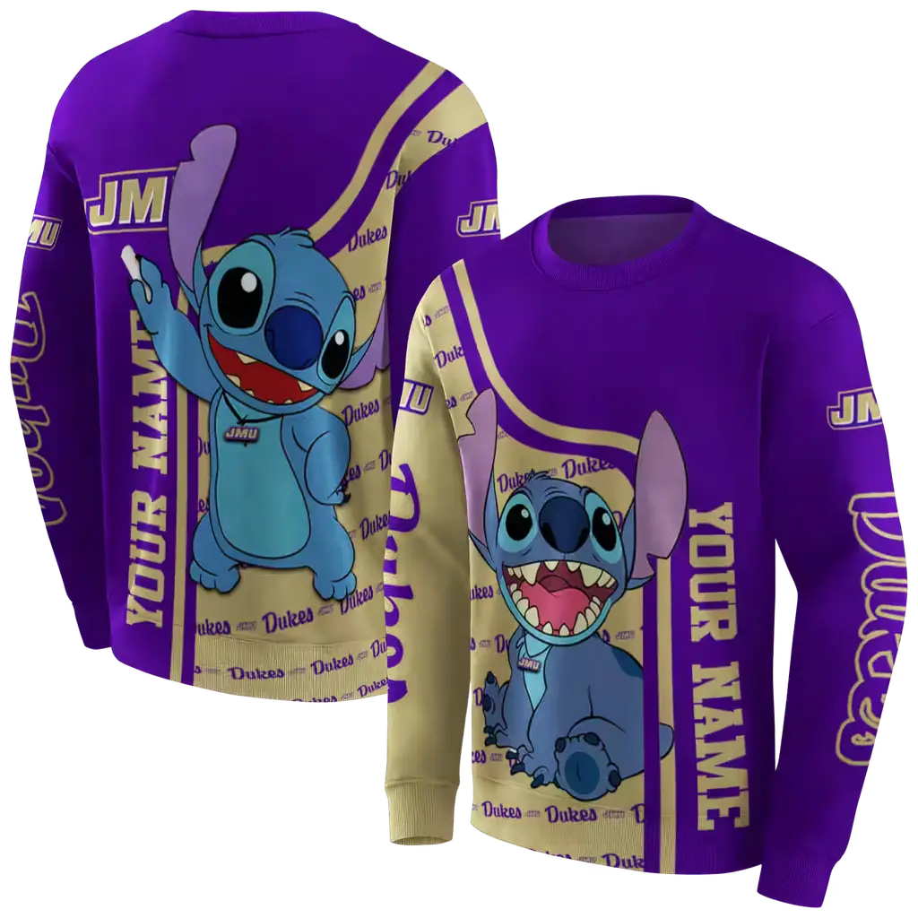 custom james madison dukes stitch purple hoodie premium grade custom james madison dukes stitch purple hoodie premium grade