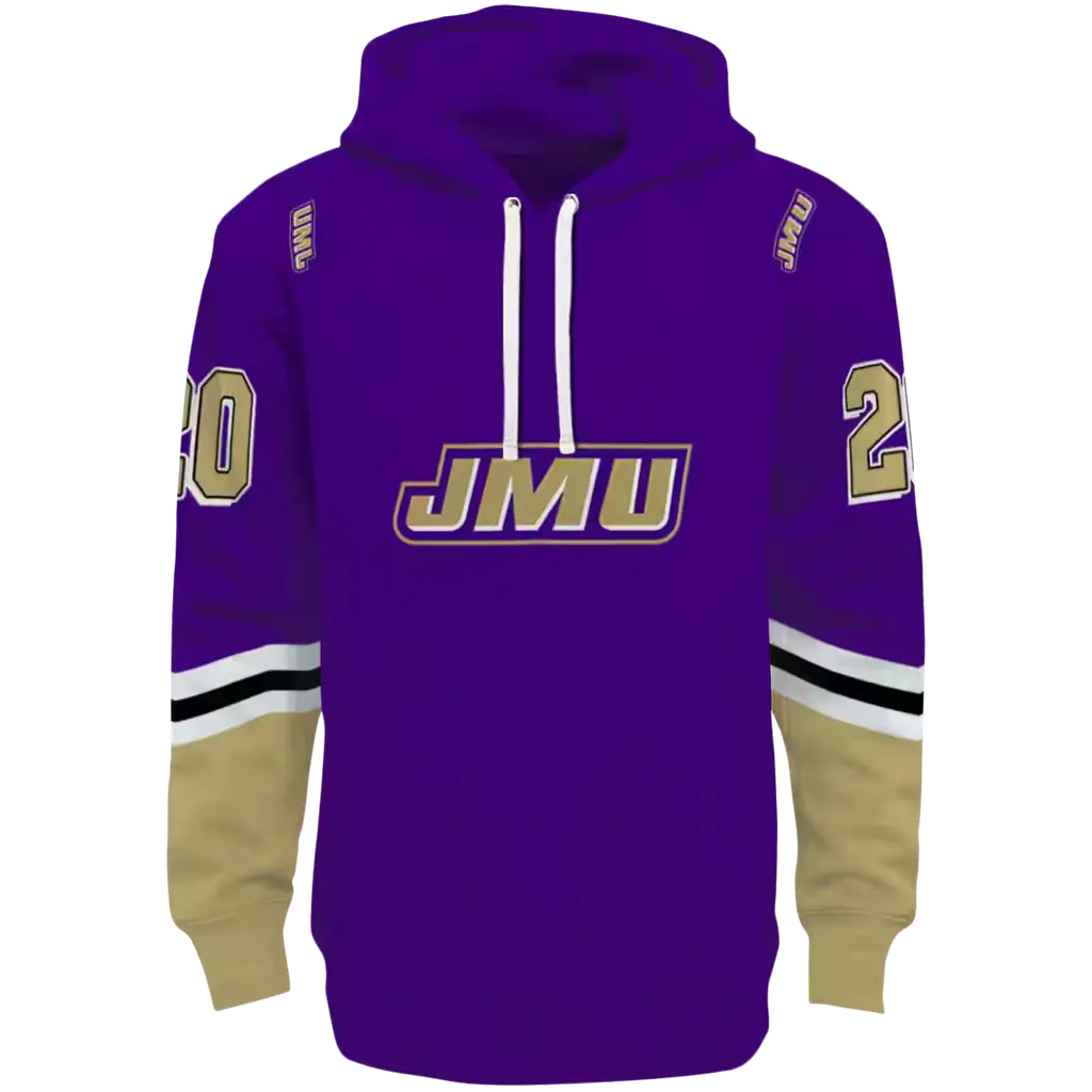 custom james madison dukes striped sleeves purple hoodie best selling custom james madison dukes striped sleeves purple hoodie best selling