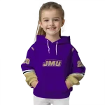 custom james madison dukes striped sleeves purple hoodie best selling