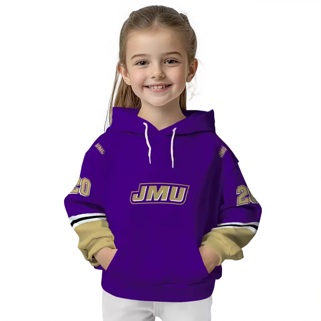 custom james madison dukes striped sleeves purple hoodie top rated custom james madison dukes striped sleeves purple hoodie top rated