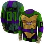 custom james madison dukes superhero armor purple green hoodie best selling