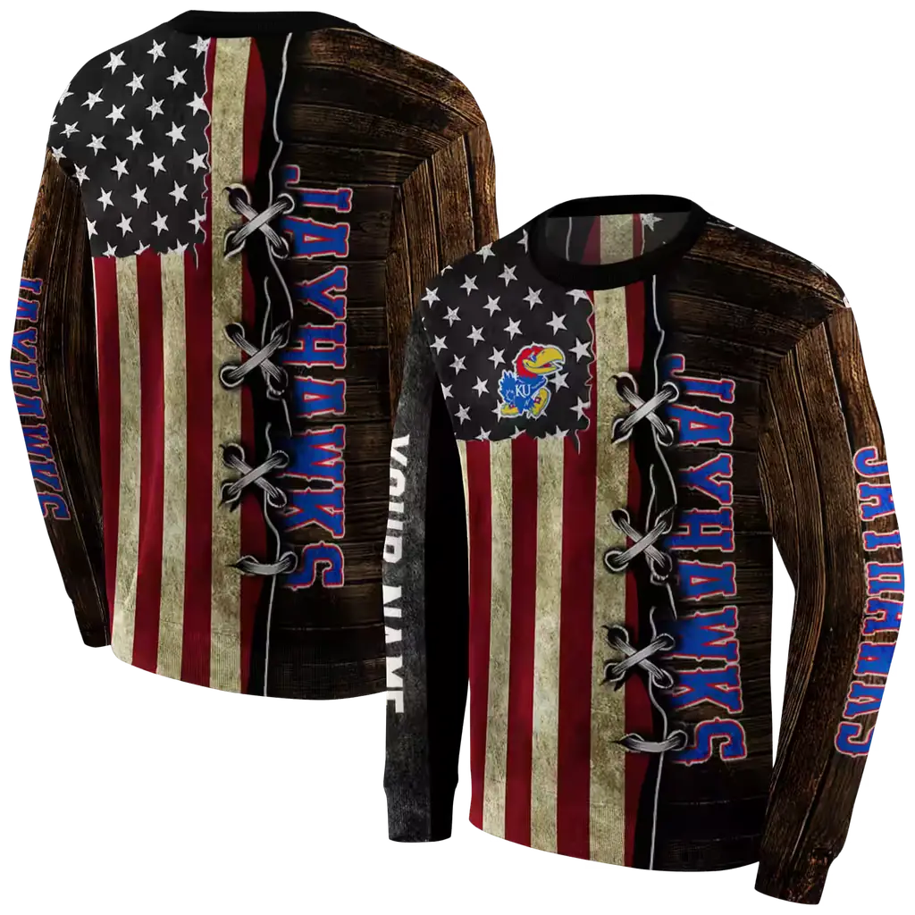 custom kansas jayhawks american pride hoodie premium grade custom kansas jayhawks american pride hoodie premium grade