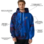 custom kansas jayhawks deer silhouette blue hoodie best selling