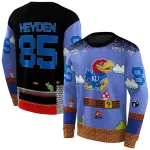 custom kansas jayhawks mario blue black hoodie best selling