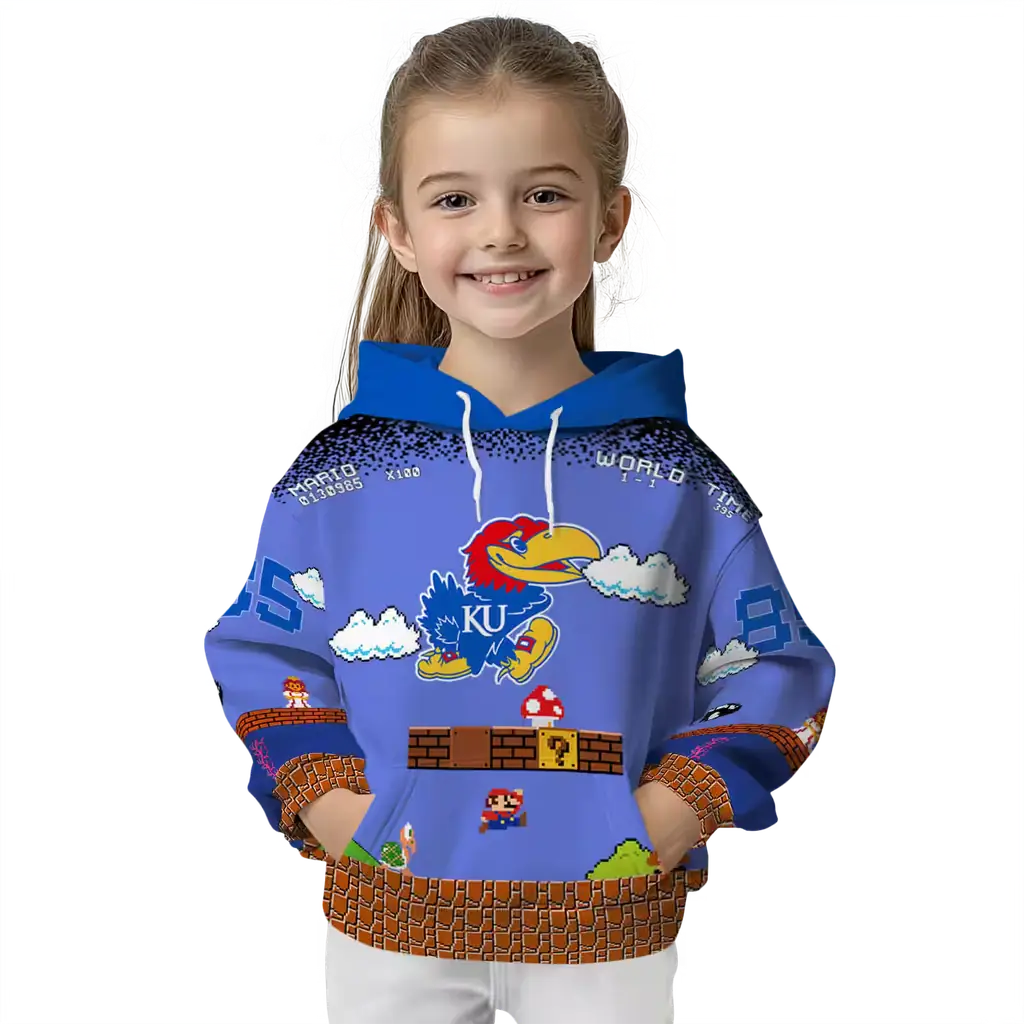 custom kansas jayhawks mario blue black hoodie top rated custom kansas jayhawks mario blue black hoodie top rated