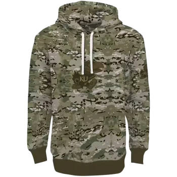 custom kansas jayhawks military style hoodie best selling