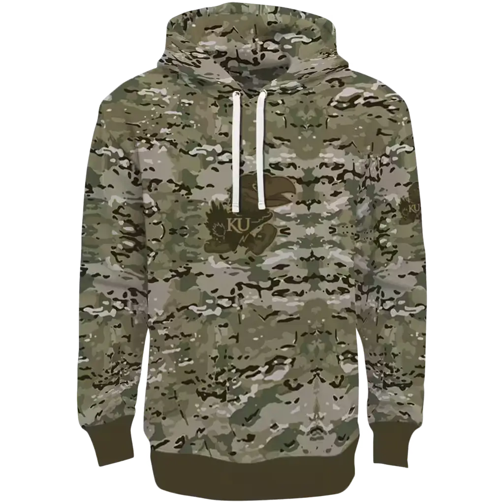 custom kansas jayhawks military style hoodie best selling custom kansas jayhawks military style hoodie best selling