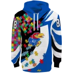 custom kansas jayhawks puzzle pieces blue hoodie best selling