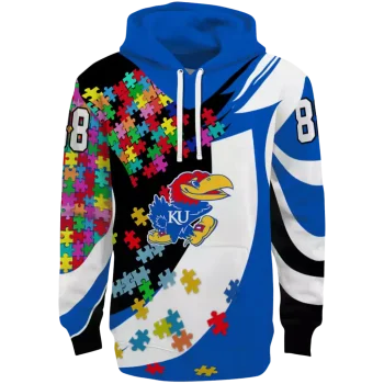 custom kansas jayhawks puzzle pieces blue hoodie best selling