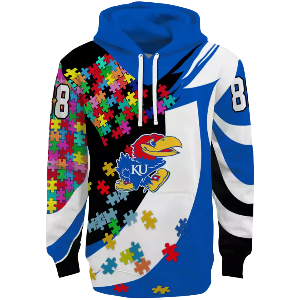 custom kansas jayhawks puzzle pieces blue hoodie best selling custom kansas jayhawks puzzle pieces blue hoodie best selling