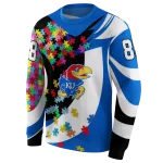 custom kansas jayhawks puzzle pieces blue hoodie best selling