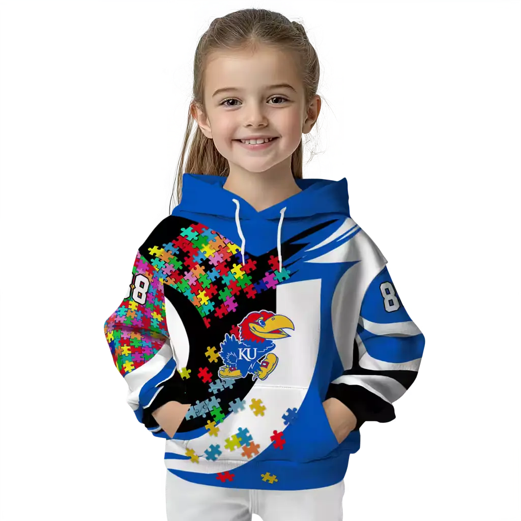 custom kansas jayhawks puzzle pieces blue hoodie top rated custom kansas jayhawks puzzle pieces blue hoodie top rated