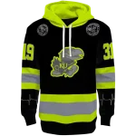 custom kansas jayhawks safety motif black neon green hoodie best selling
