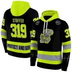 custom kansas jayhawks safety motif black neon green hoodie best selling