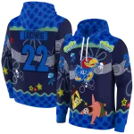 custom kansas jayhawks spongebob patrick star blue navy hoodie best selling