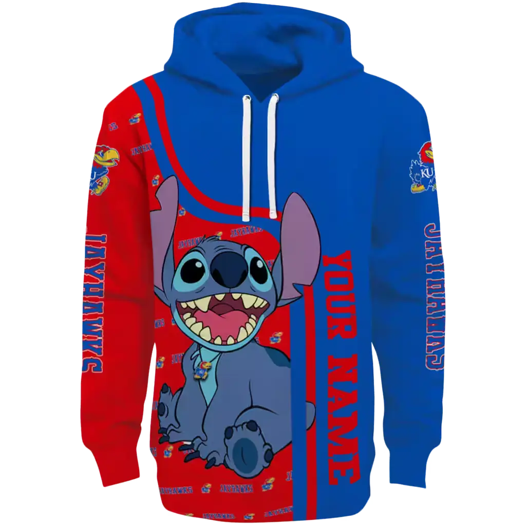 custom kansas jayhawks stitch blue hoodie best selling custom kansas jayhawks stitch blue hoodie best selling