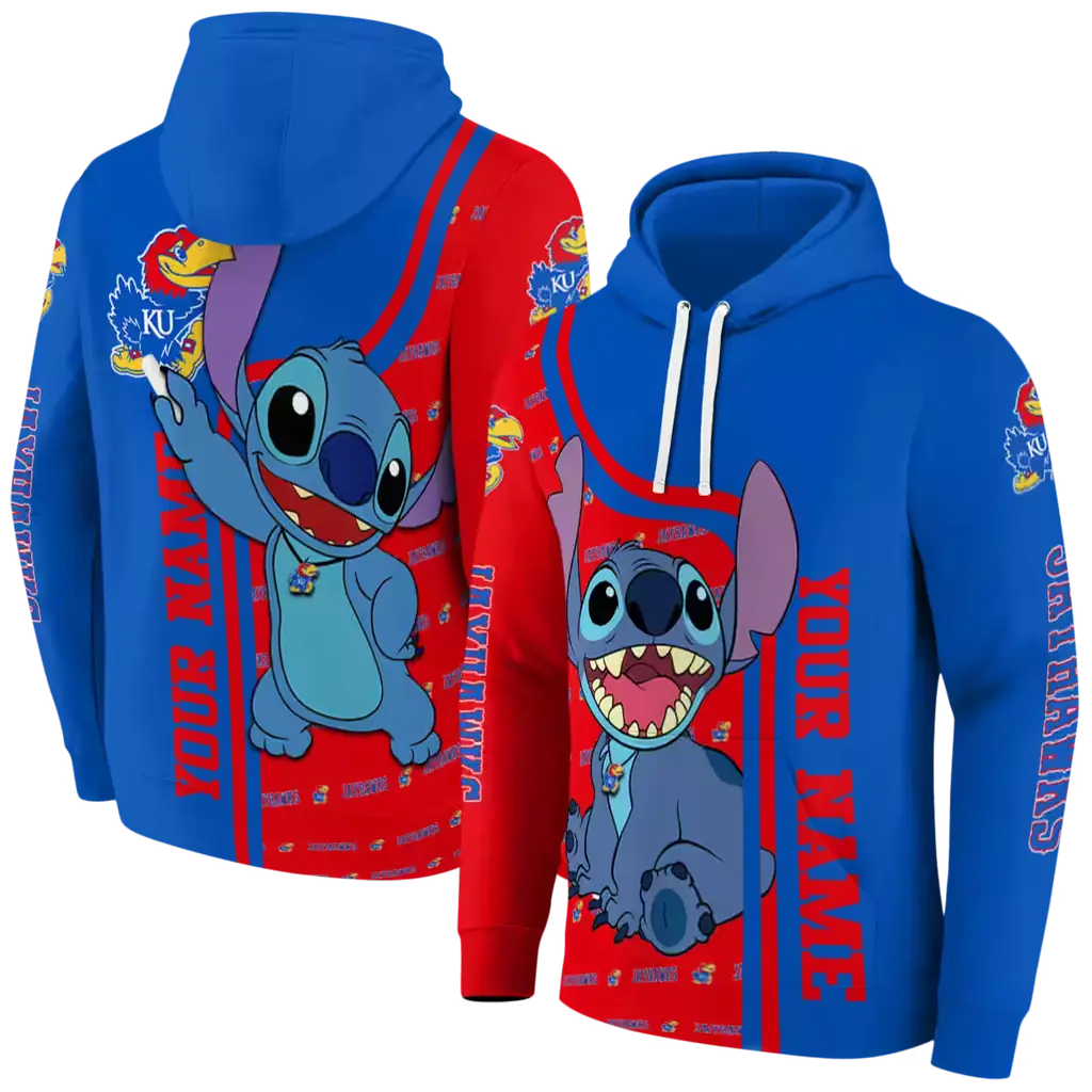 custom kansas jayhawks stitch blue hoodie fashion forward custom kansas jayhawks stitch blue hoodie fashion forward