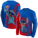 custom kansas jayhawks stitch blue hoodie best selling