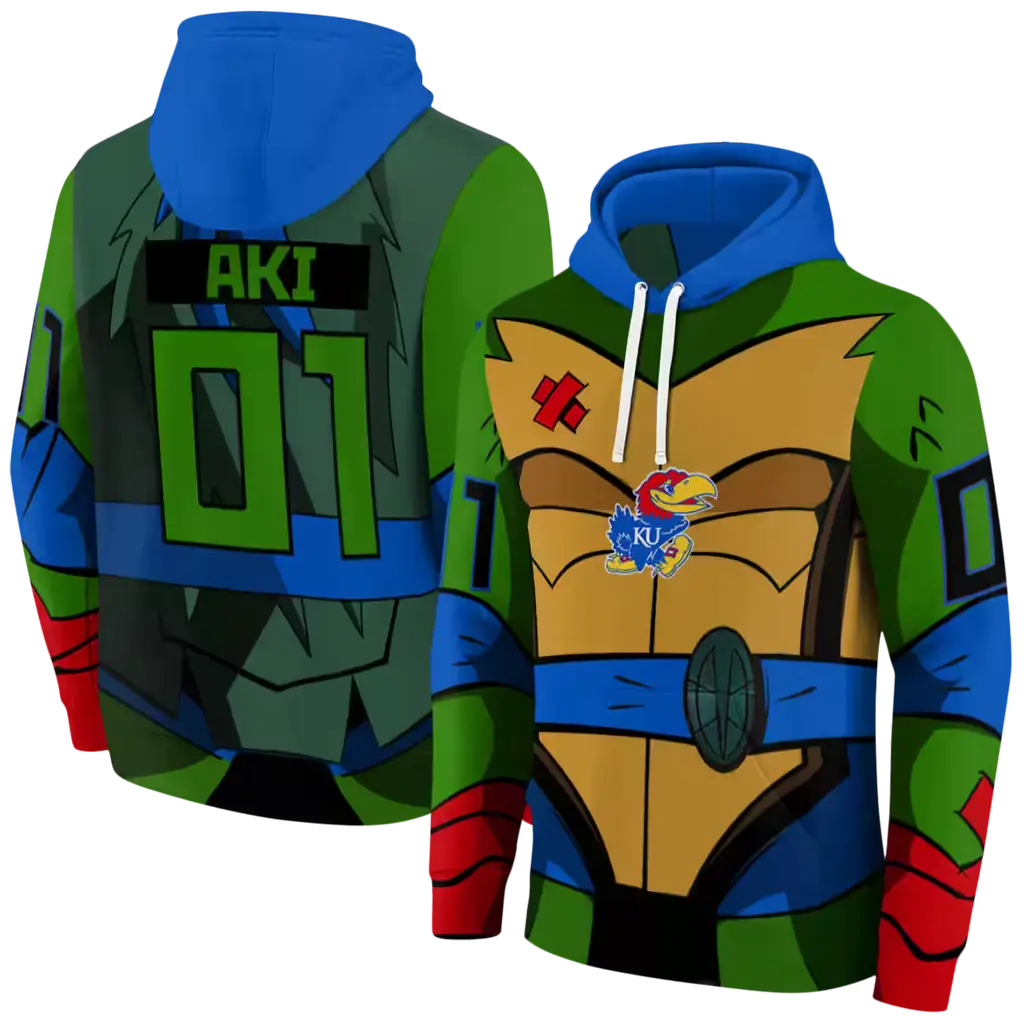 custom kansas jayhawks superhero armor blue green hoodie fashion forward custom kansas jayhawks superhero armor blue green hoodie fashion forward