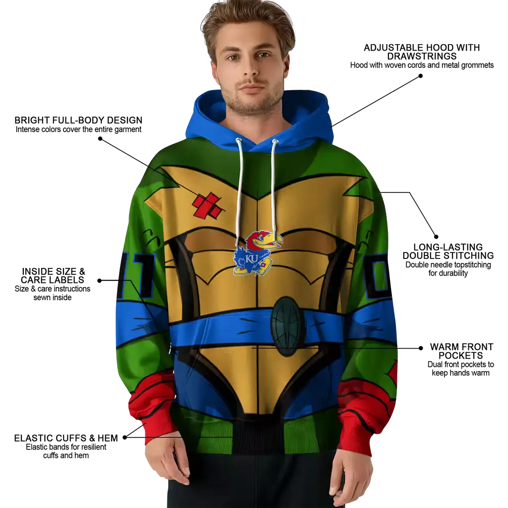 custom kansas jayhawks superhero armor blue green hoodie latest model custom kansas jayhawks superhero armor blue green hoodie latest model
