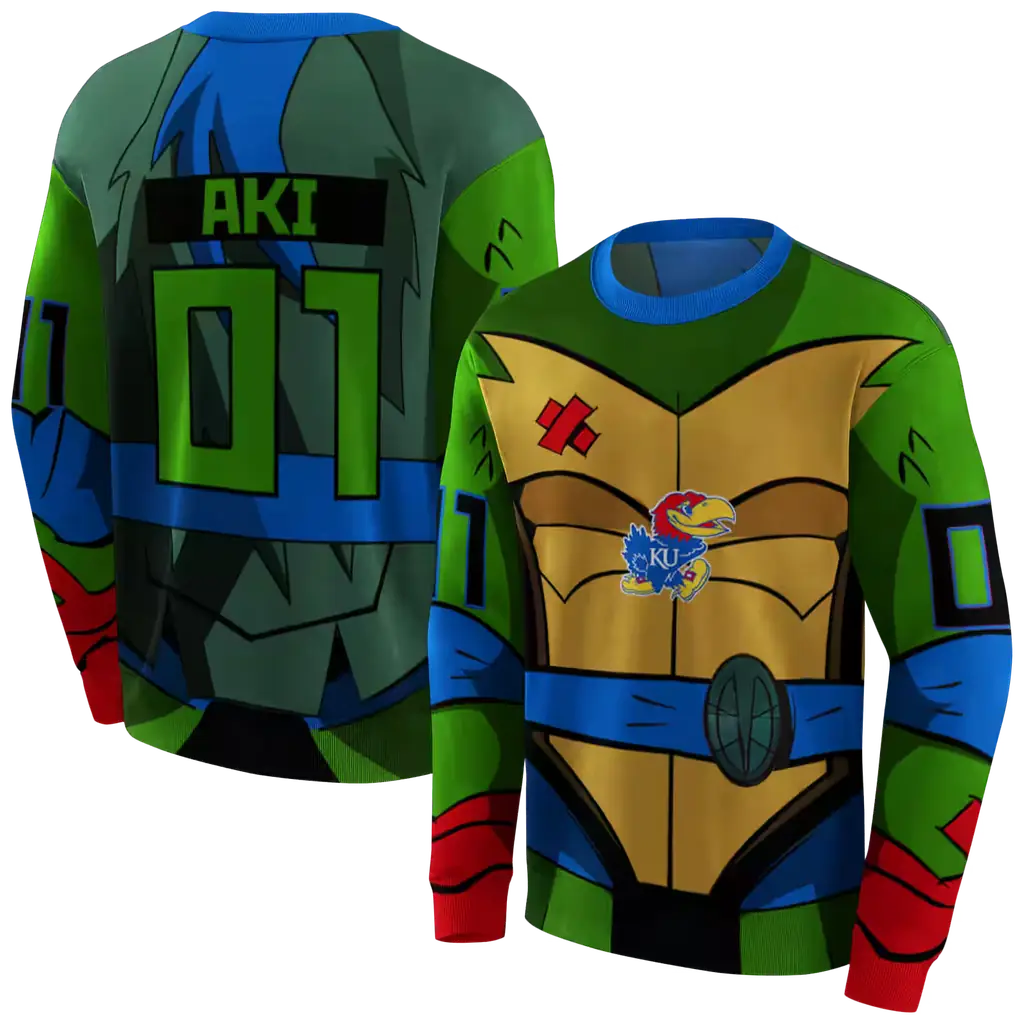 custom kansas jayhawks superhero armor blue green hoodie premium grade custom kansas jayhawks superhero armor blue green hoodie premium grade