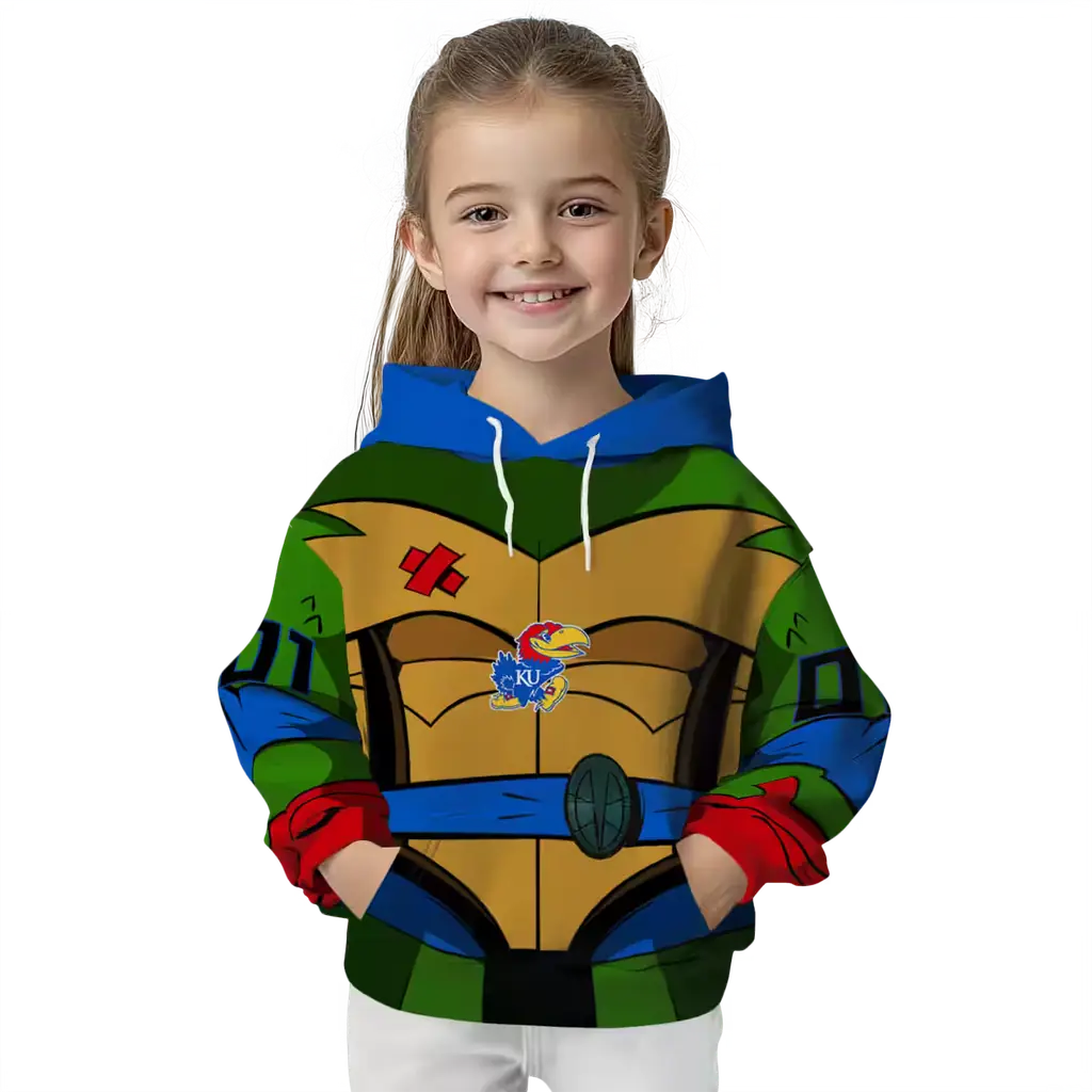 custom kansas jayhawks superhero armor blue green hoodie top rated custom kansas jayhawks superhero armor blue green hoodie top rated
