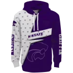 custom kansas state wildcats abstract shape purple hoodie best selling