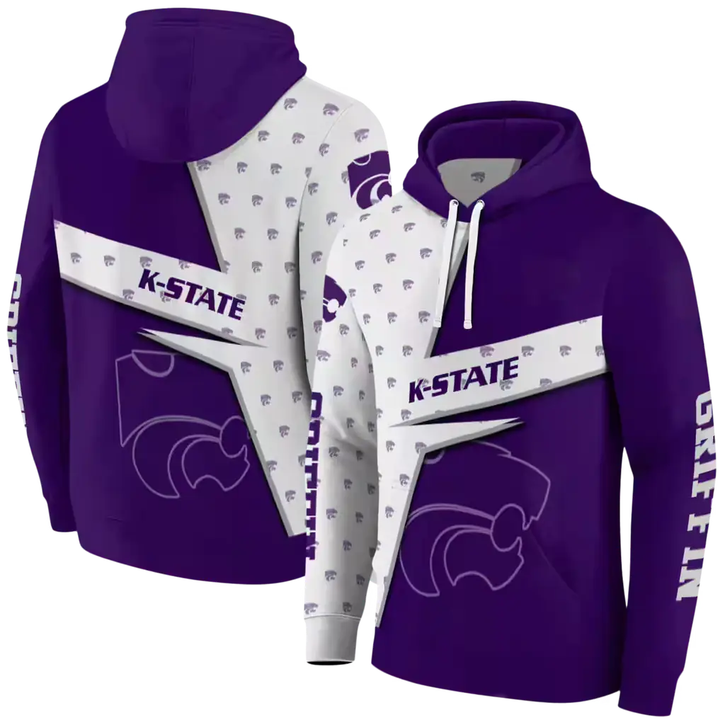 custom kansas state wildcats abstract shape purple hoodie fashion forward custom kansas state wildcats abstract shape purple hoodie fashion forward