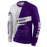 custom kansas state wildcats abstract shape purple hoodie best selling